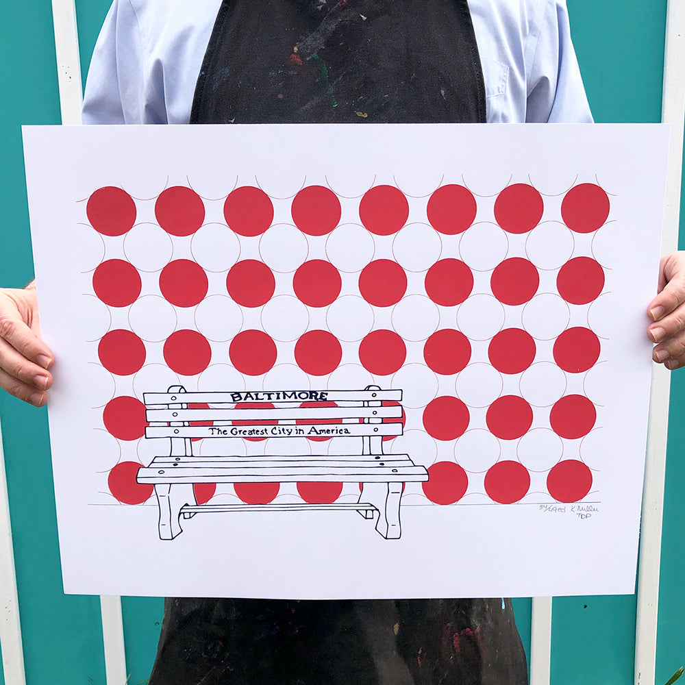 Baltimore Maryland | Greatest City Bench | Limited Edition Silk Screen 16