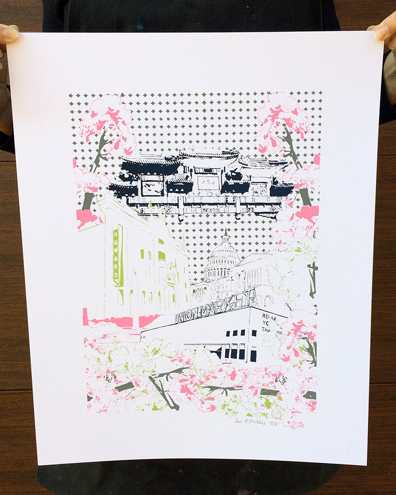 Washington D.C. Architecture Silk Screen Poster | Limited Edition Print