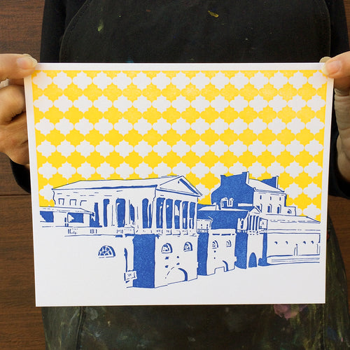 Philadelphia | Water Works | Letterpress 8"x10" Poster