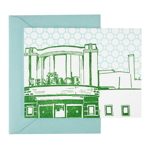 Baltimore Maryland | Senator Theatre | Letterpress City Card