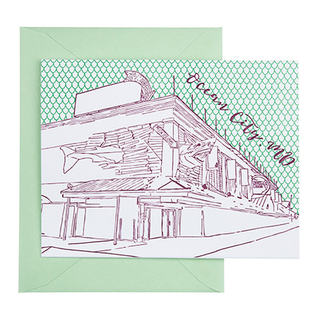 Ocean City Maryland | Boardwalk | Letterpress City Card