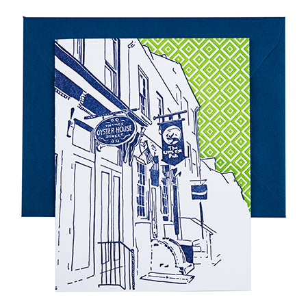 Baltimore Maryland | Thames Street Fells Point | Letterpress City Card