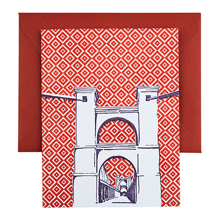 Waco Texas | Suspension Bridge | Letterpress City Card