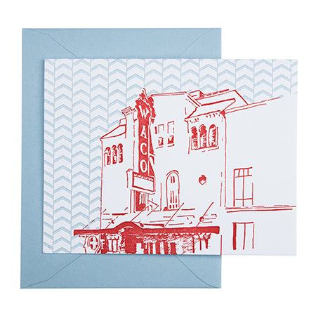 Waco Texas | Hippodrome | Letterpress City Card