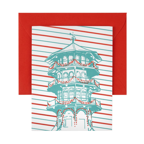 Baltimore Maryland | Holiday Patterson Observatory | Letterpress City Card