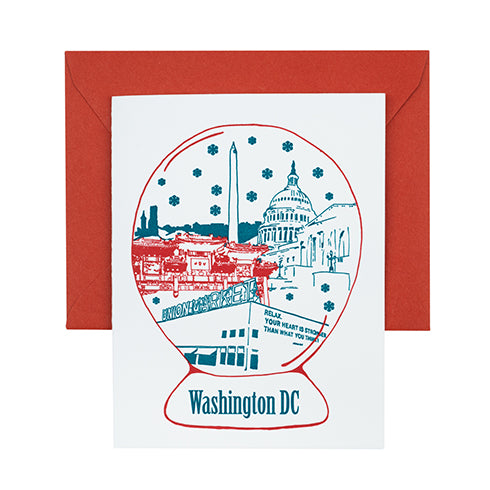 Washington D.C. | City Snow Globe | Letterpress City Card