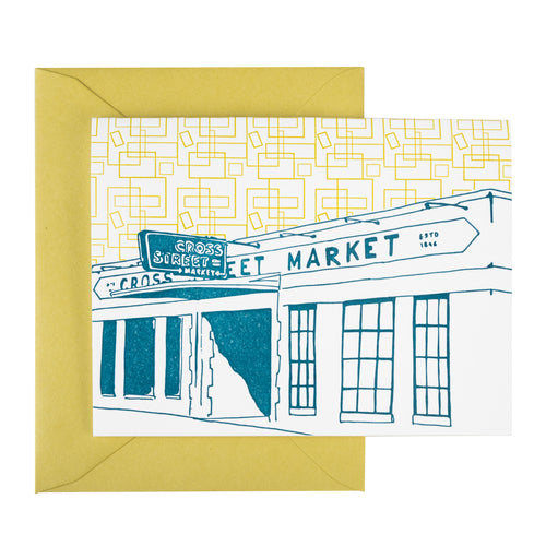 Baltimore Maryland | Cross Street Market | Letterpress City Card