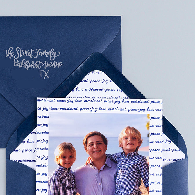 Letterpress Family Holiday Card  |  Letterpress Holiday Photo Card  |  Large