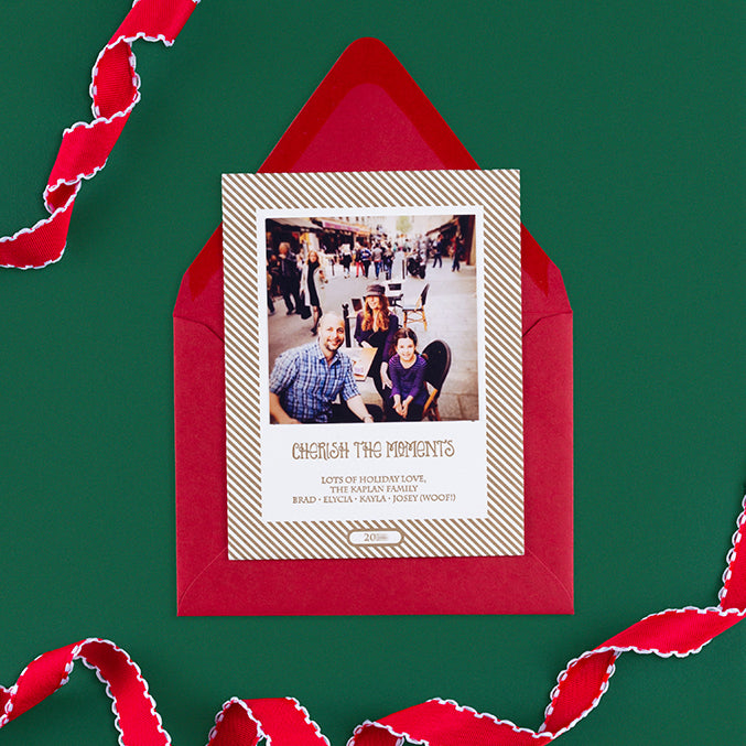 Letterpress Family Holiday Card  |  Letterpress Holiday Photo Card  |  Small