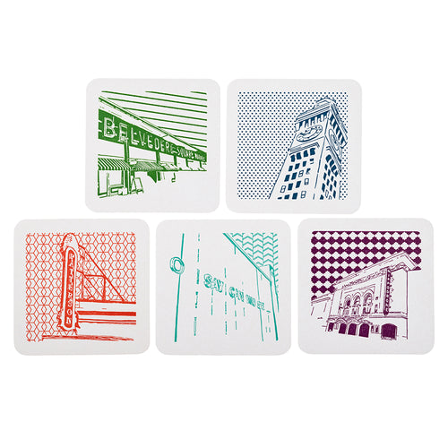 Baltimore Maryland | Local Love | Letterpress Coasters Package of 5
