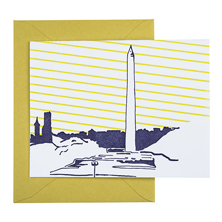Washington D.C. | Washington Monument | Letterpress City Card