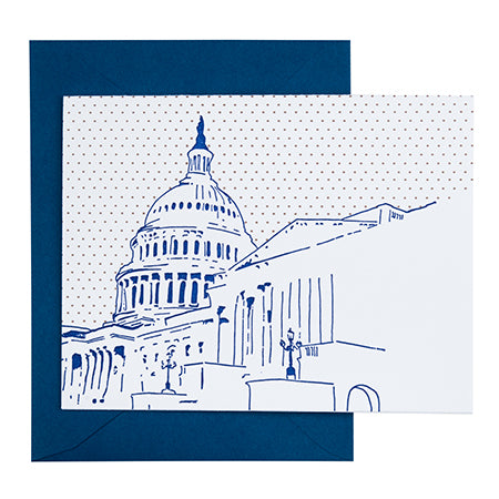 Washington D.C. | U.S. Capitol Building | Letterpress City Card