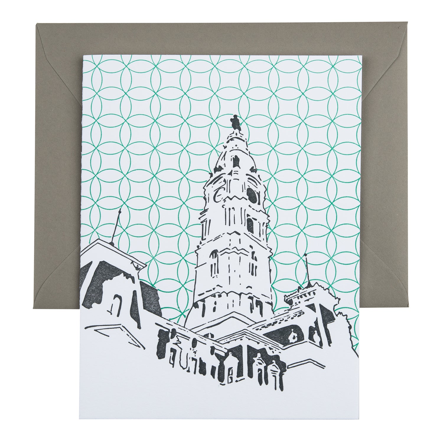 Philadelphia Pennsylvania | Philadelphia City Hall |  Letterpress City Card